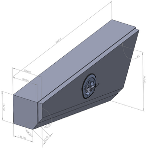 1050mm Double Tapered Ute Under Tray Tool Box