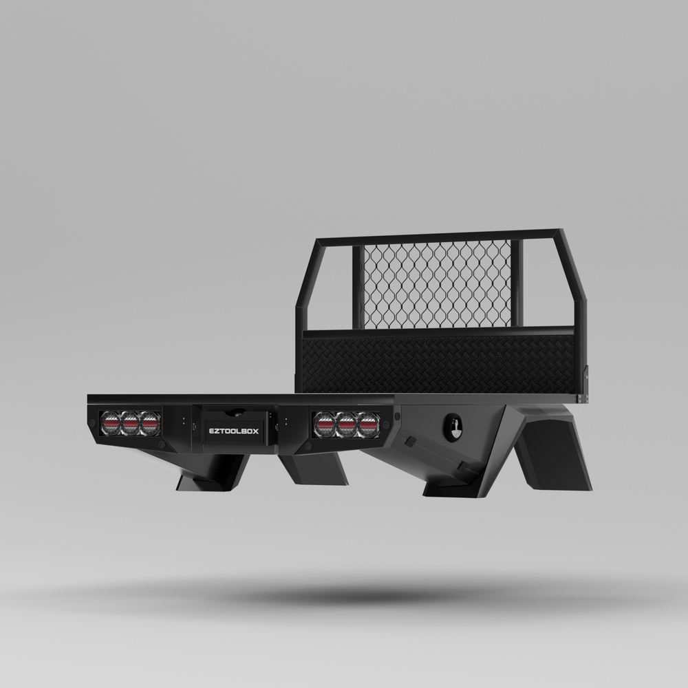 Black Aluminium Ute Tray 1650mm with Trundle Drawer - ezToolbox Aluminium Ute Trays, Aluminium Canopies and Alloy Toolboxes