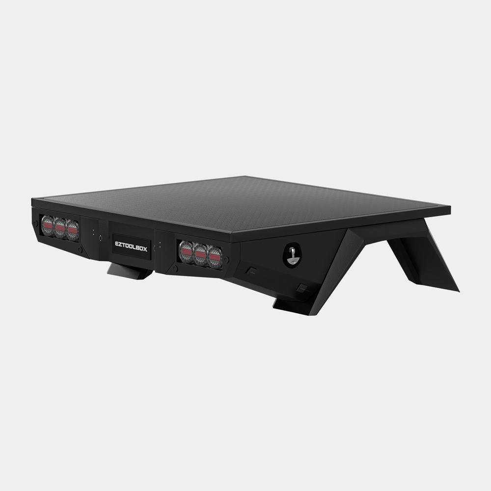 Black Aluminium Tray 1600mm - ezToolbox Aluminium Ute Trays, Aluminium Canopies and Alloy Toolboxes