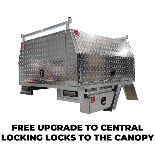 Tray and Canopy Package Basic Setup for Dual Cab Utes - ezToolbox Aluminium Ute Trays, Aluminium Canopies and Alloy Toolboxes